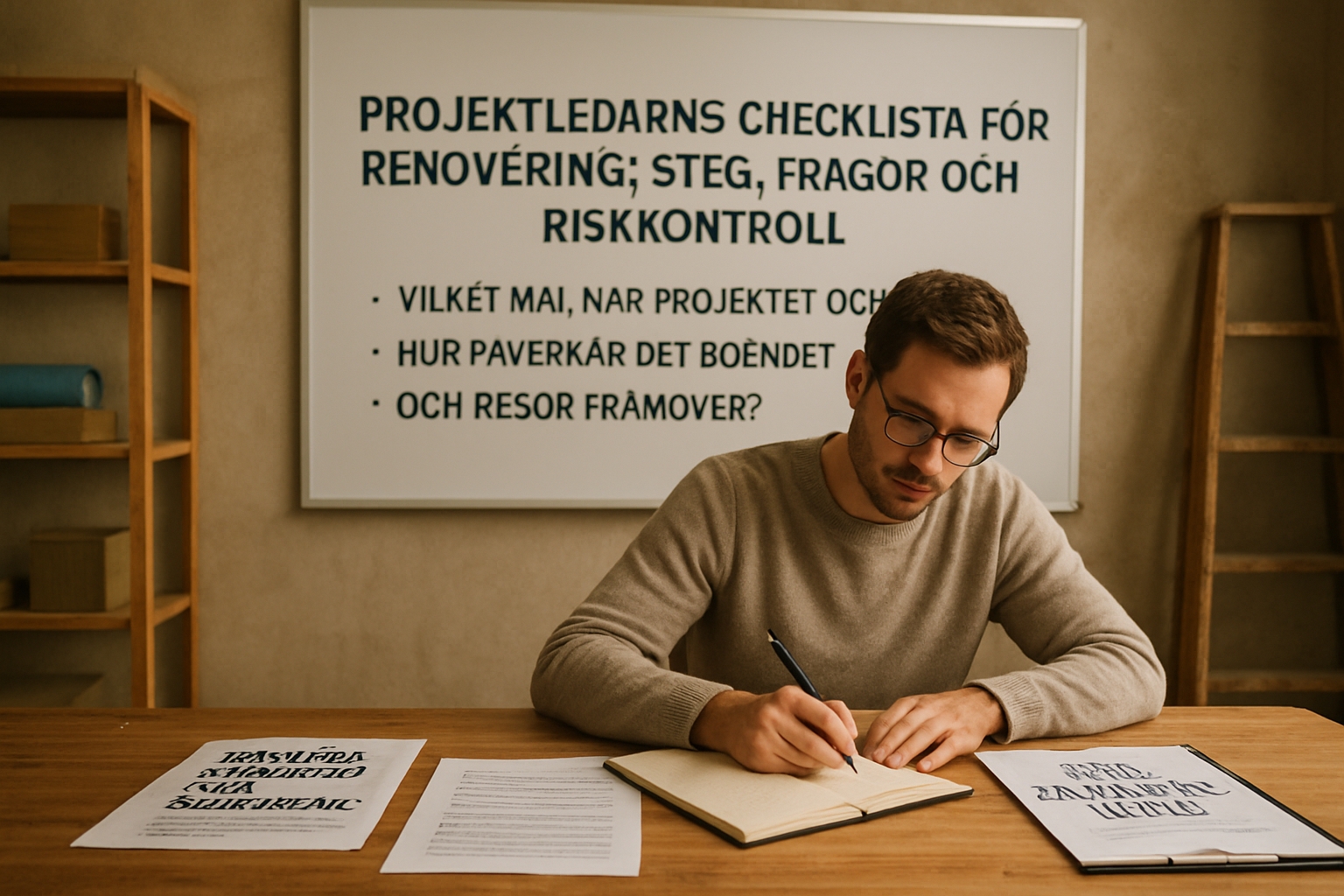 Projektledarens checklista för renovering: steg, frågor och riskkontroll