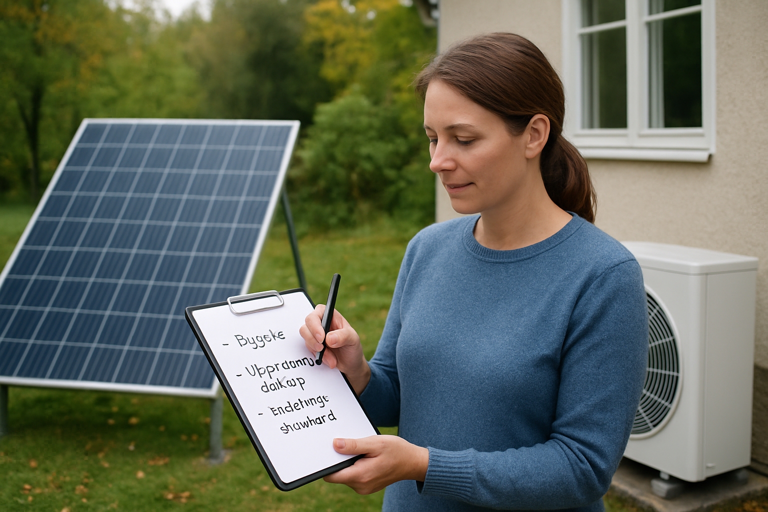 Operatörens checklista för energival i huset: solpaneler, värmepump och bättre isolering
